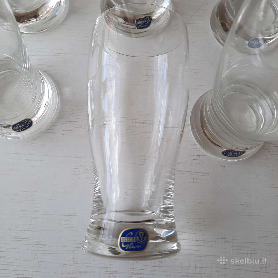 Čekiškos Bohemia glass stiklinės