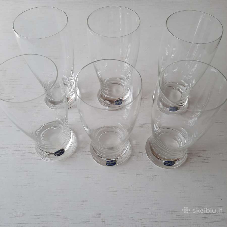 Čekiškos Bohemia glass stiklinės - nuotraukos Nr. 2