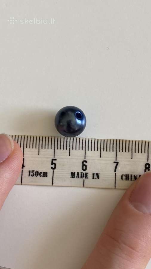 Nauji melyni plastikiniai karoliukai 10mm, 500 vnt - nuotraukos Nr. 4