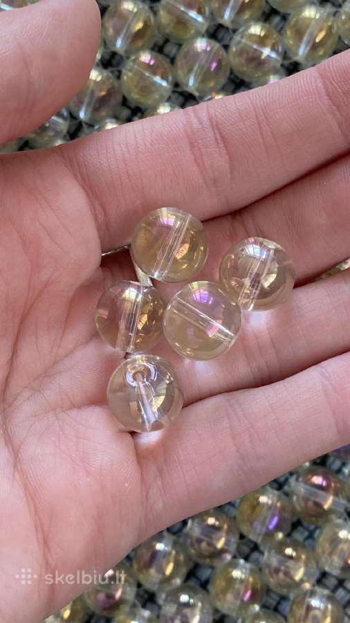 Nauji stikliniai karoliukai, skersmuo 12mm - nuotraukos Nr. 6