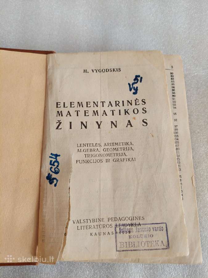Elementarinės matematikos žinynas - nuotraukos Nr. 2