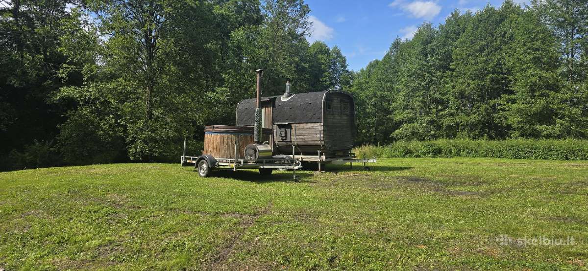 Pirtis mobili bačka ant ratų nuoma ir kubilo nuom - nuotraukos Nr. 3