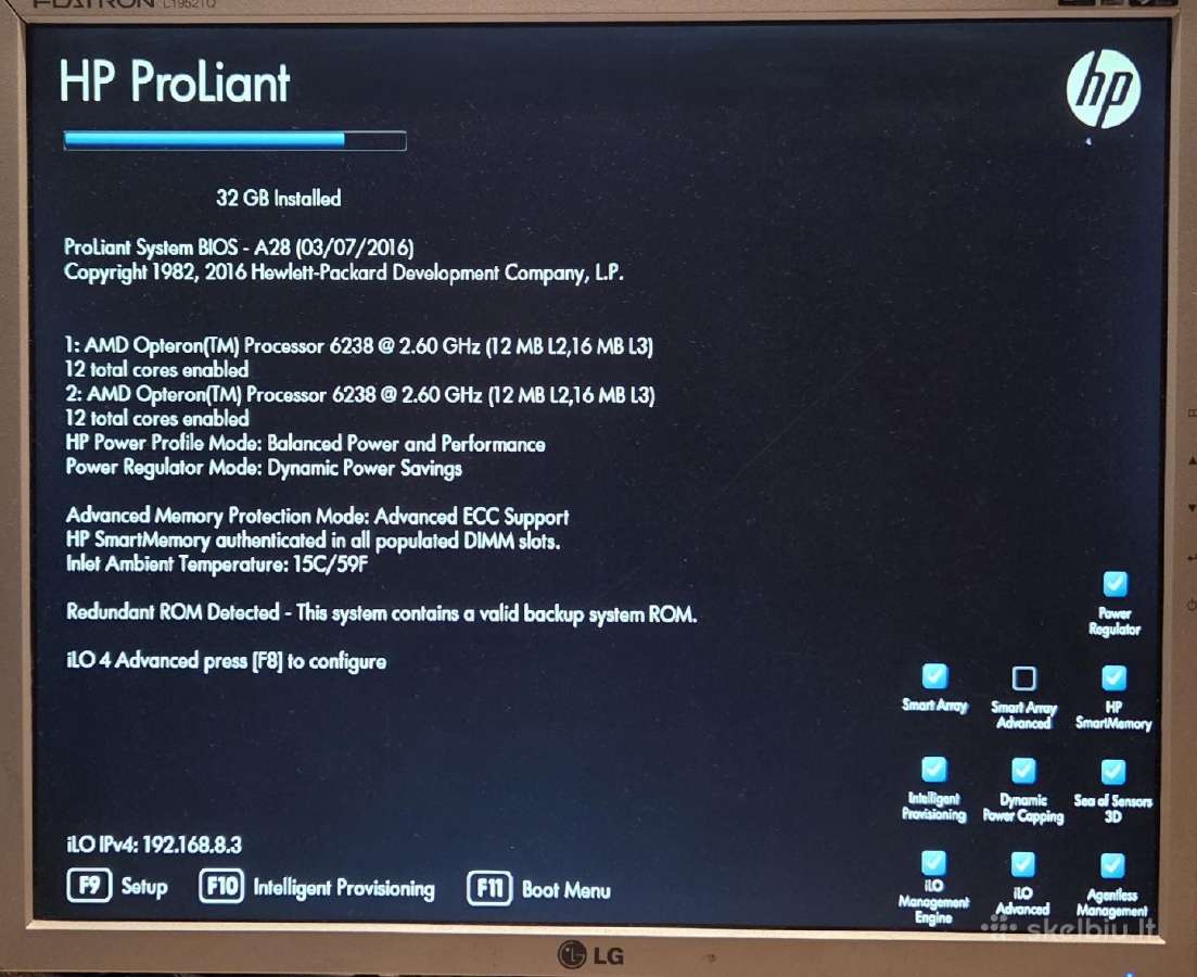 Serveriai Hp Dl380 Gen9 2xe5-2699v4, Dl360p G8 - nuotraukos Nr. 20