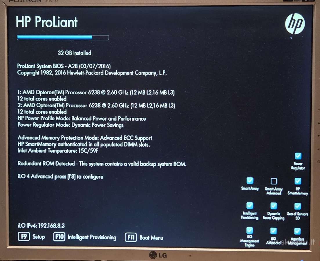 Serveriai Hp Dl380 Gen9, Dl360p G8 - nuotraukos Nr. 19