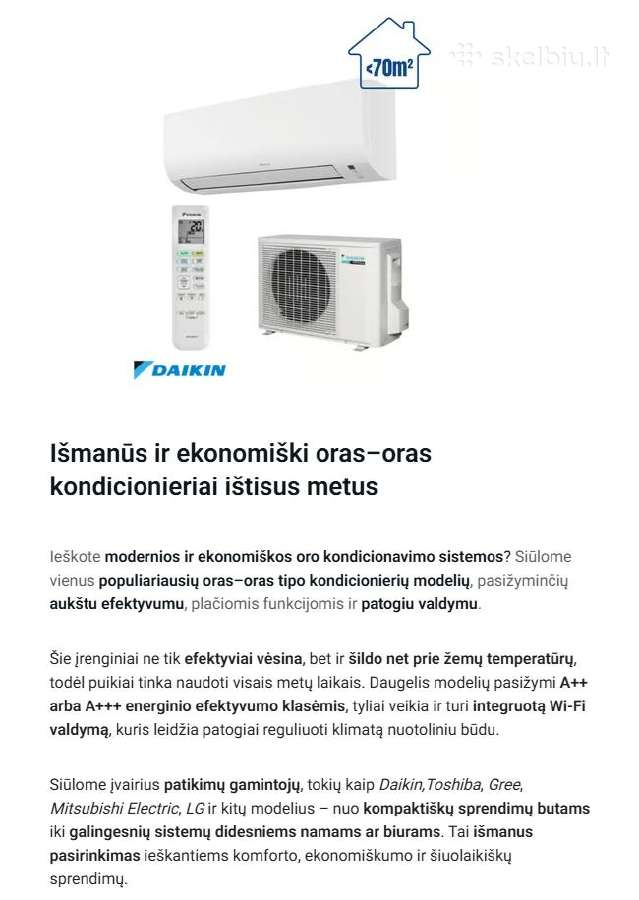 Kondicionieriai Šiauliuose. Oras vanduo. Katilai - nuotraukos Nr. 3