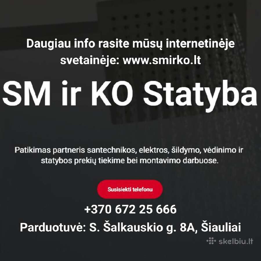 Santechnikos prekės Šiauliuose. Santechnika - nuotraukos Nr. 23