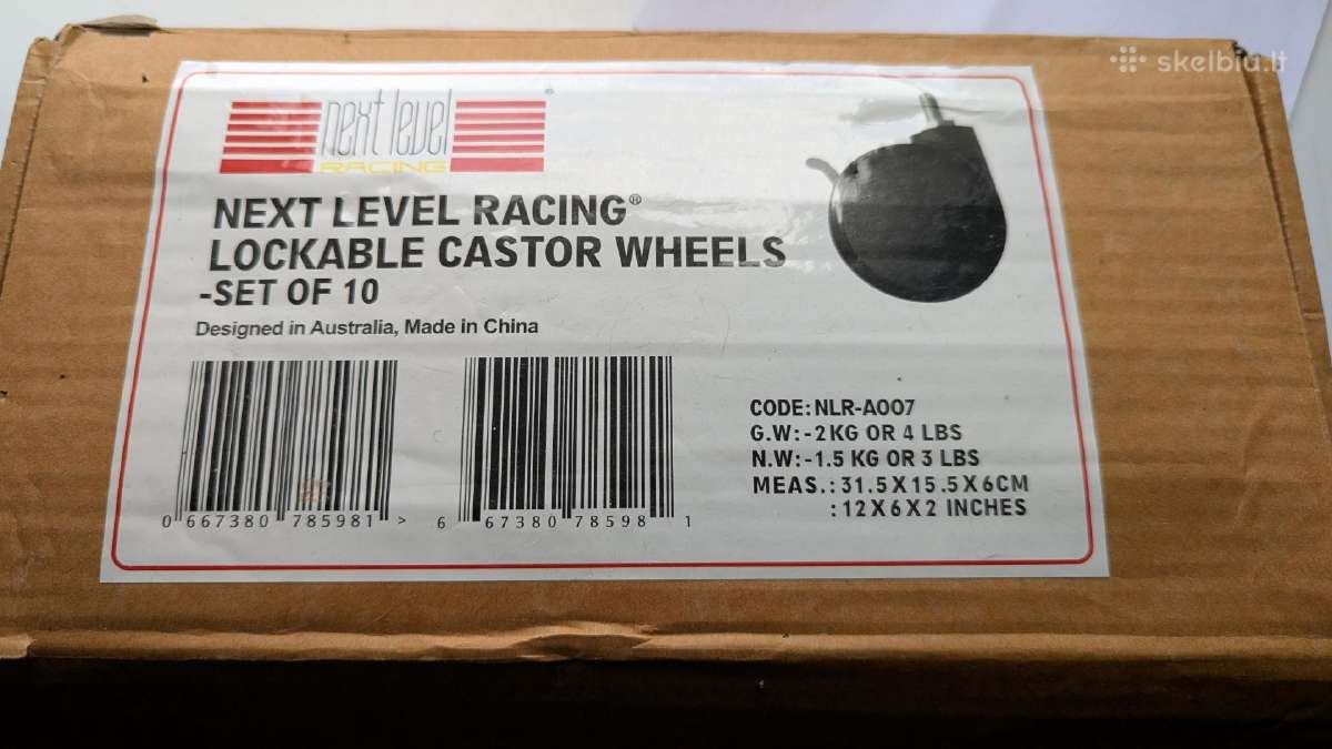 Next level racing lockable castor wheels