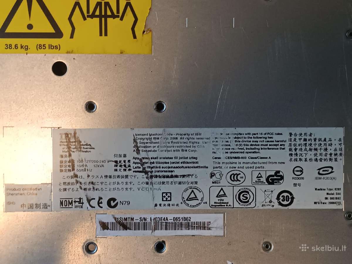 Ibm 8203-e4a Power 520 Serveris (cielas/dalimis) - nuotraukos Nr. 10
