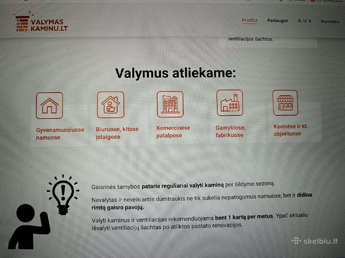 Kaminu ir dumtraukiu valymas.kanalu video apziura - nuotraukos Nr. 5