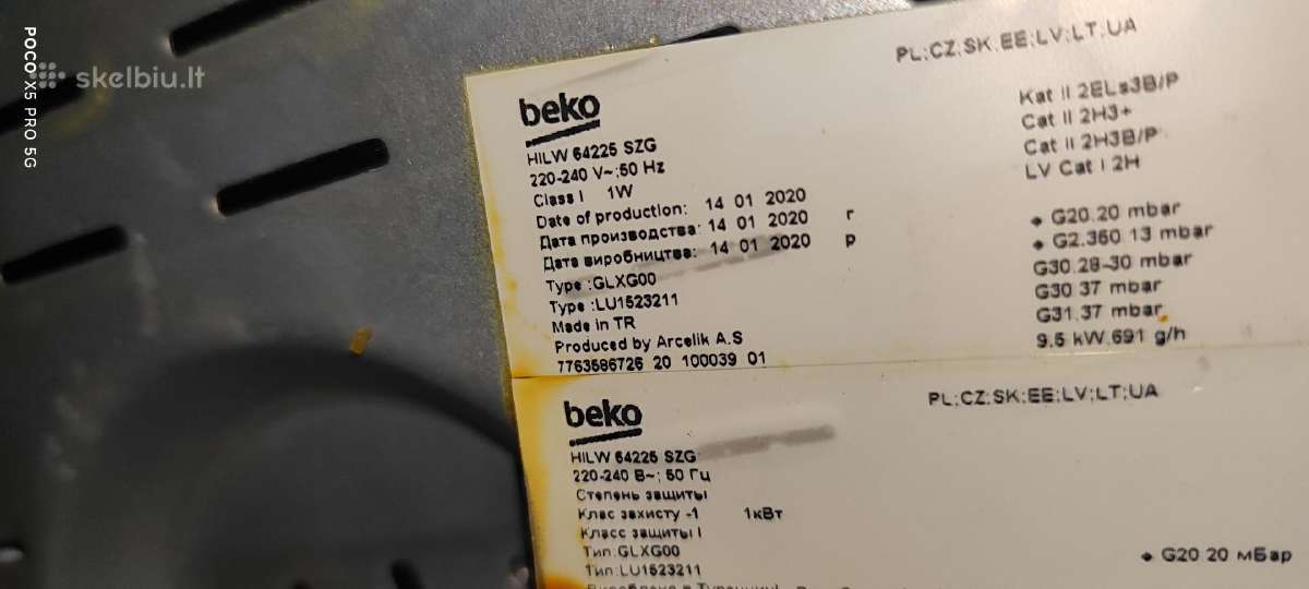 Electrolux Beko Imontuojama Dujine Kaitle elektrin - nuotraukos Nr. 7