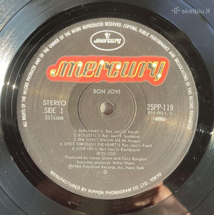 Bon Jovi vinilas Bon Jovi Japonija - nuotraukos Nr. 3