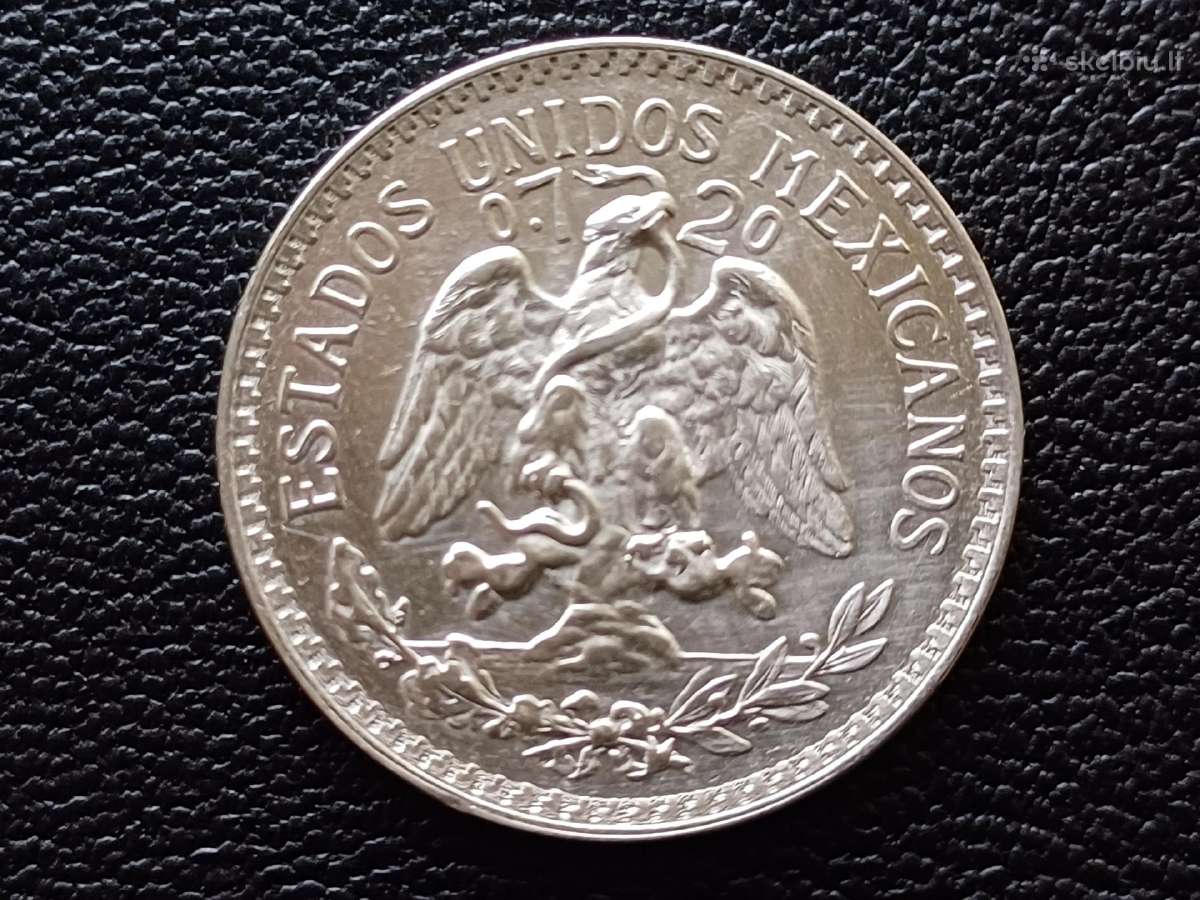 (294) 50 centavų 1943m. Meksika sidabras 720 - nuotraukos Nr. 2