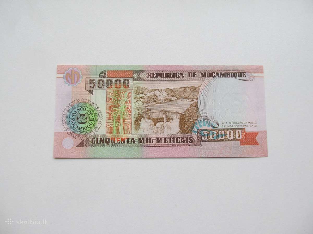 50 000 metikaliu , Mozambikas , 1993 unc . - nuotraukos Nr. 2