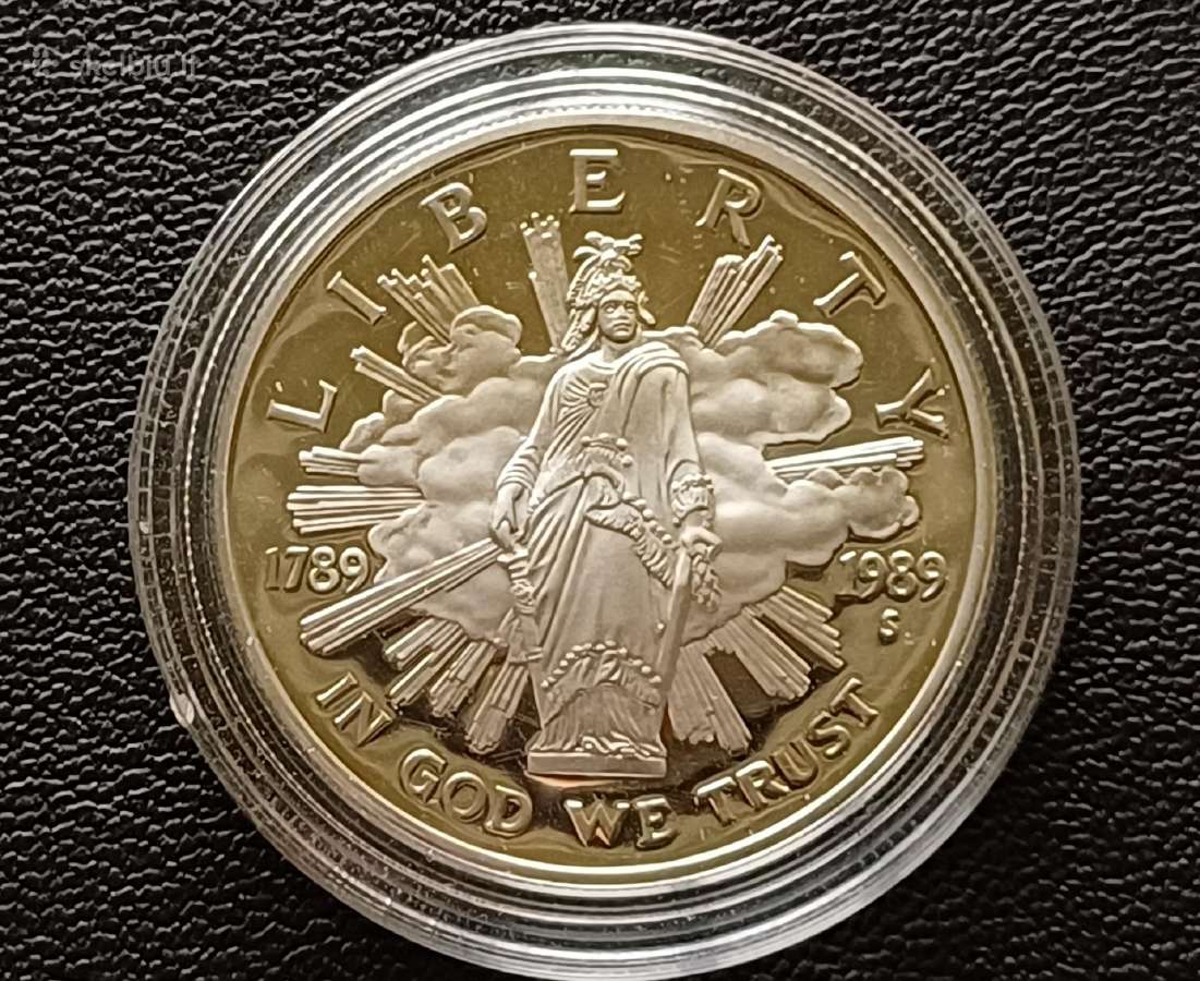 (299) 1 doleris 1989m. JAV sidabras 900
