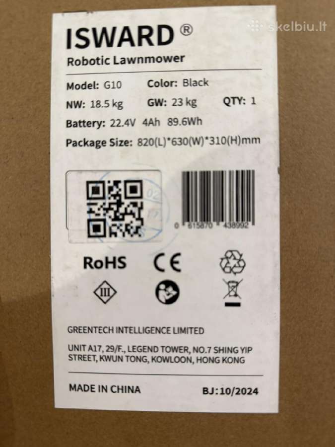 Vejos robotas Isward G10 - nuotraukos Nr. 27