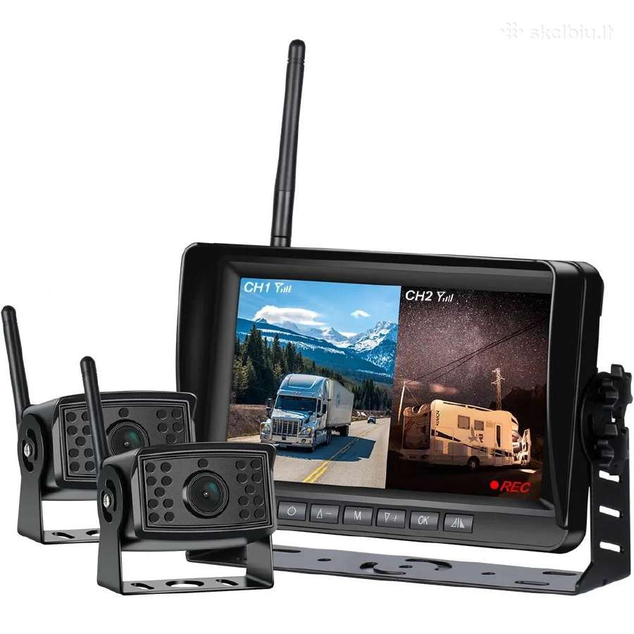 7 Ahd LCD monitorius ir dvejos bevielės HD kameros