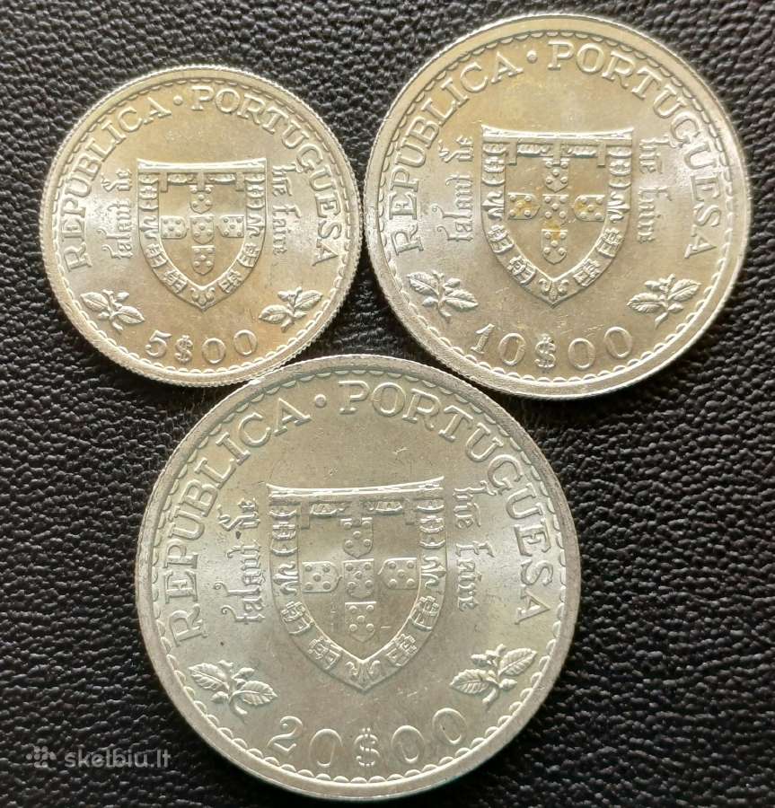 (555) 5,10,20 eskudų 1960m. Portugalija sidabras u