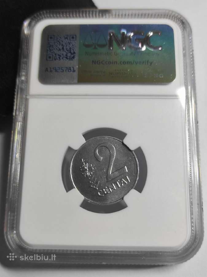 2 centai 1991 Ngc mint error rotated dies - nuotraukos Nr. 2