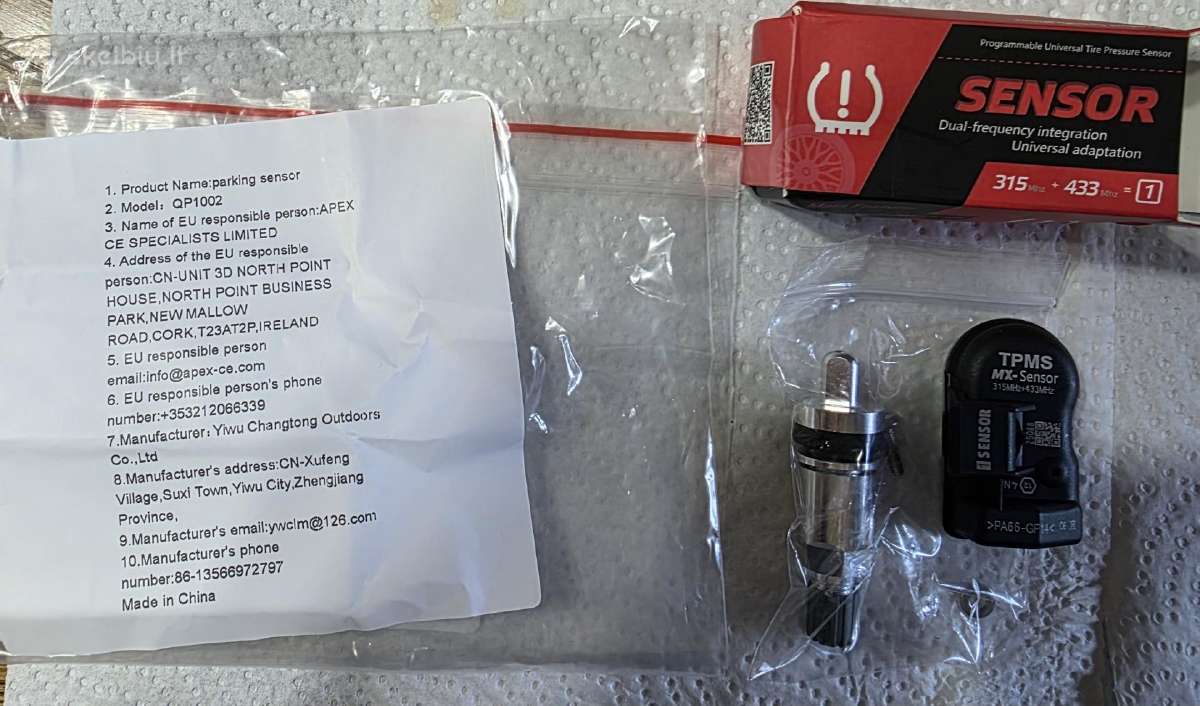 Padangų slėgio dviejų dažnių davikliai Autel