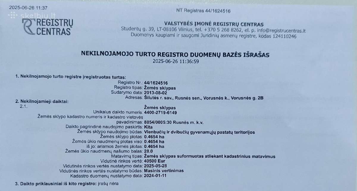 Parduodamas unikalus žemės sklypas Rusnės saloje - nuotraukos Nr. 4