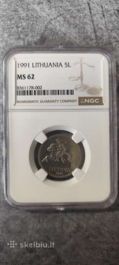 Ngc Ms62 1991 5 litai
