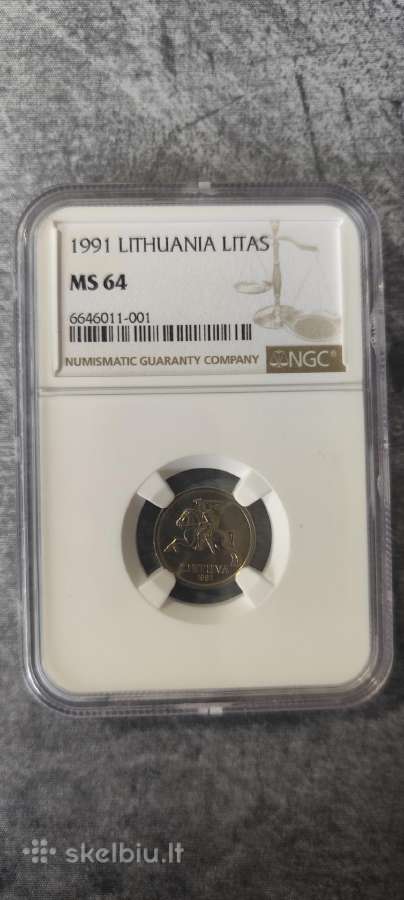 Ngc Ms64 1991 1 litas