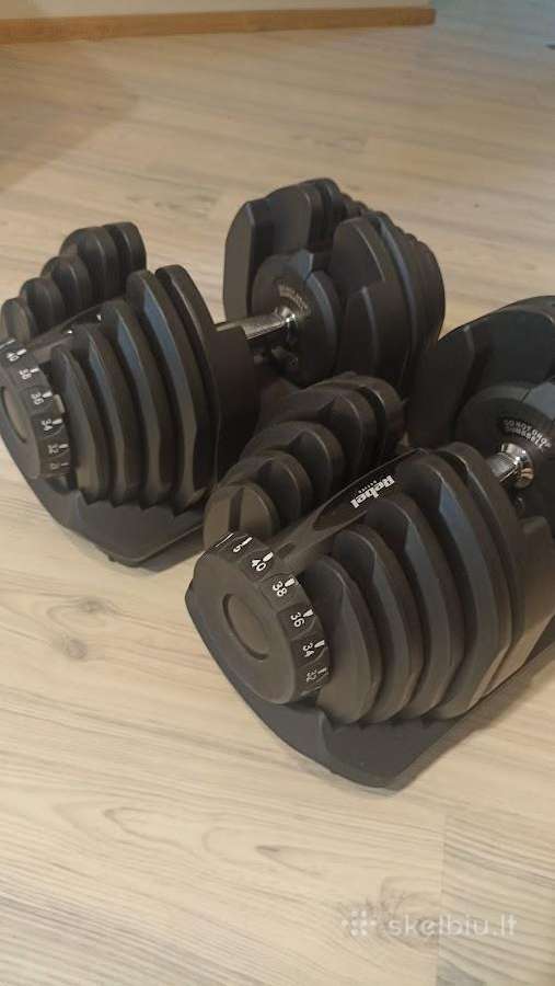 Hanteliai 2x40kg greito reguliavimo