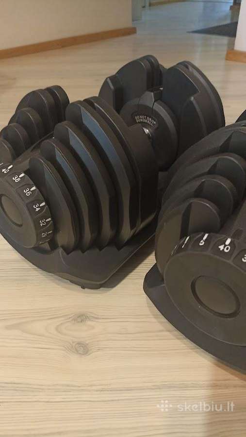 Hanteliai 2x40kg greito reguliavimo - nuotraukos Nr. 2