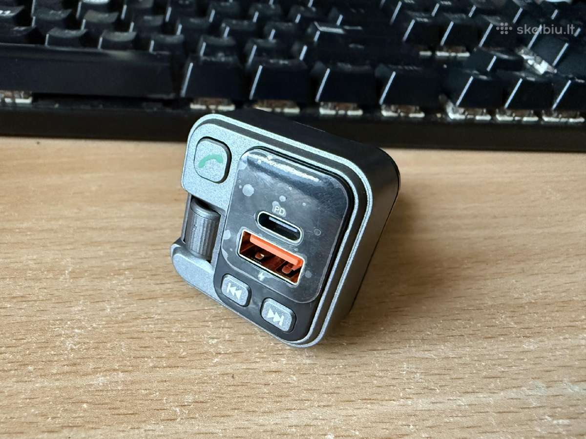 Fm transmiteris aux bluetooth usb typec