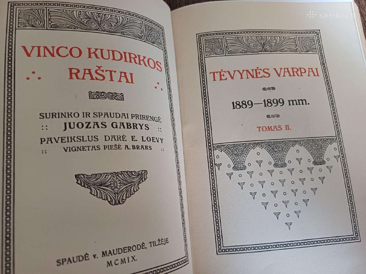Parduodu knyga.vinco Kudirkos rastai,1889-1899 - nuotraukos Nr. 4