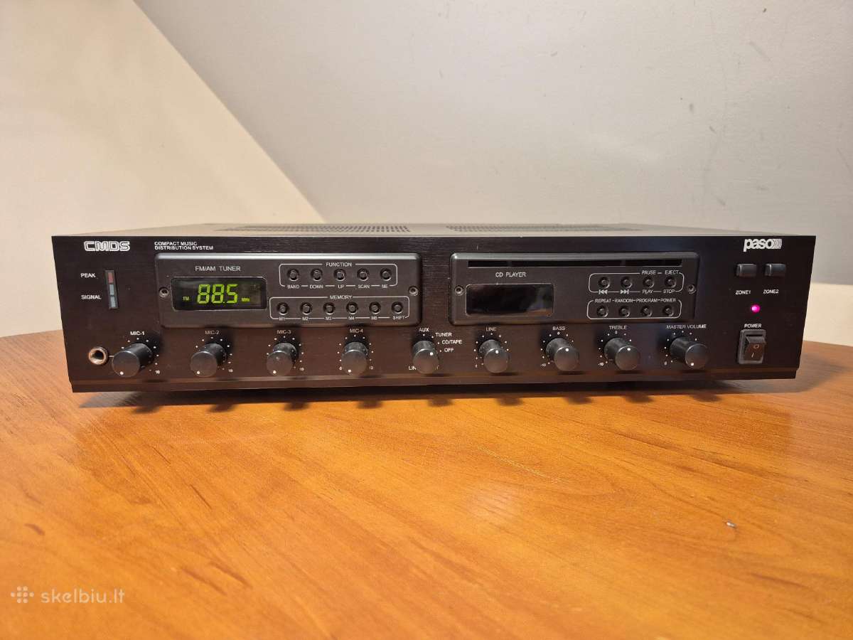Paso Pa312, su 24v, CD,fm, išėjimas 25v,70v,100v
