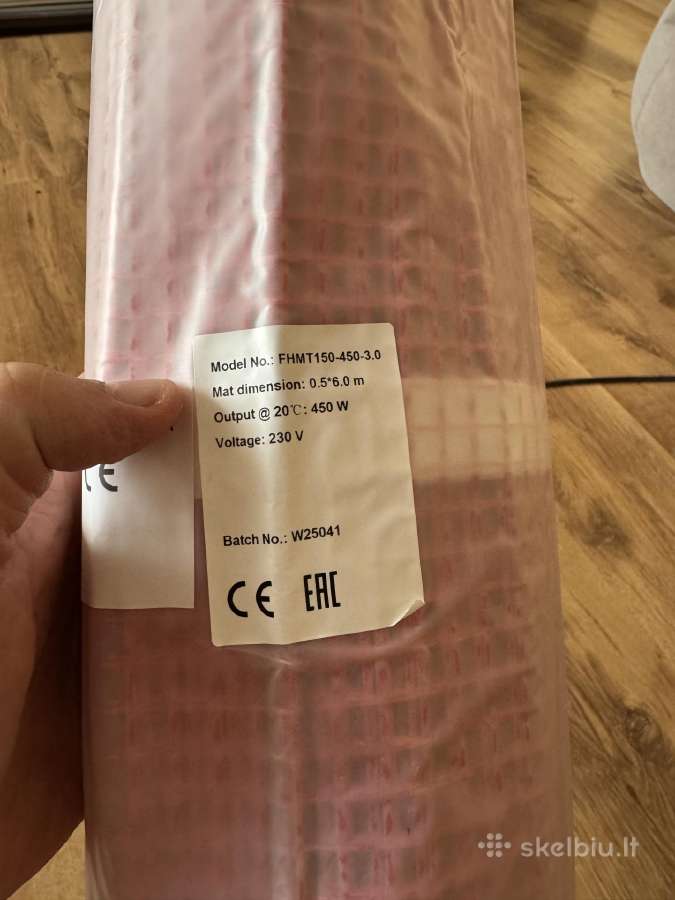 Šildomos grindys 3m2 (6x0,5 m.) - nuotraukos Nr. 3