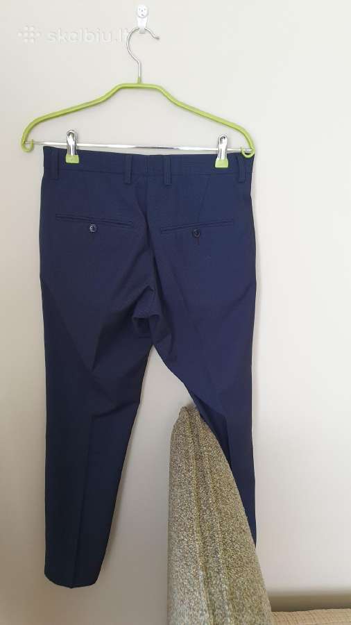 Tamsiai mėlynas kostiumas, slim fit 46 d., S-m - nuotraukos Nr. 4