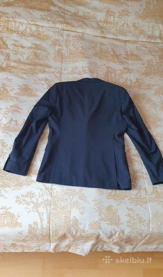 Tamsiai mėlynas kostiumas, slim fit 46 d., S-m - nuotraukos Nr. 17