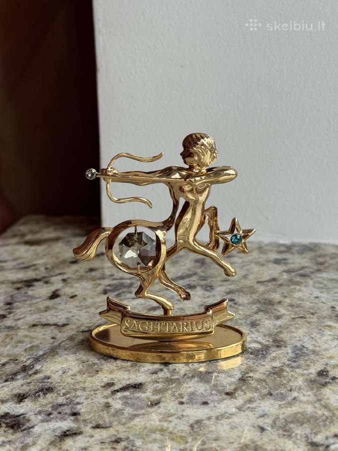 Zodiako ženklas ‘šaulys su swarovski kristalais