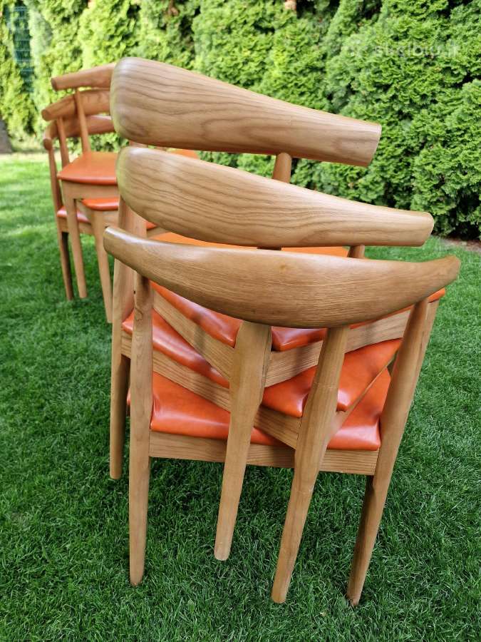 Vintažinės mid century riešutmedžio kėdės - nuotraukos Nr. 7