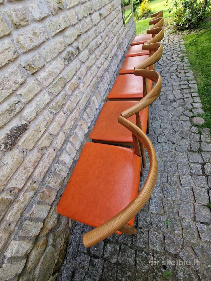 Vintažinės mid century riešutmedžio kėdės - nuotraukos Nr. 9