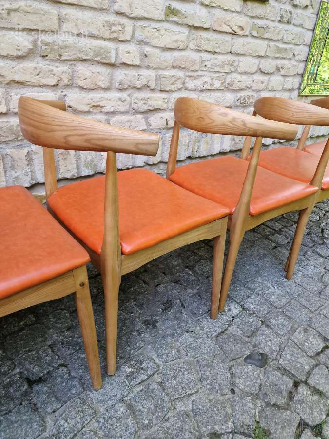 Vintažinės mid century riešutmedžio kėdės - nuotraukos Nr. 10