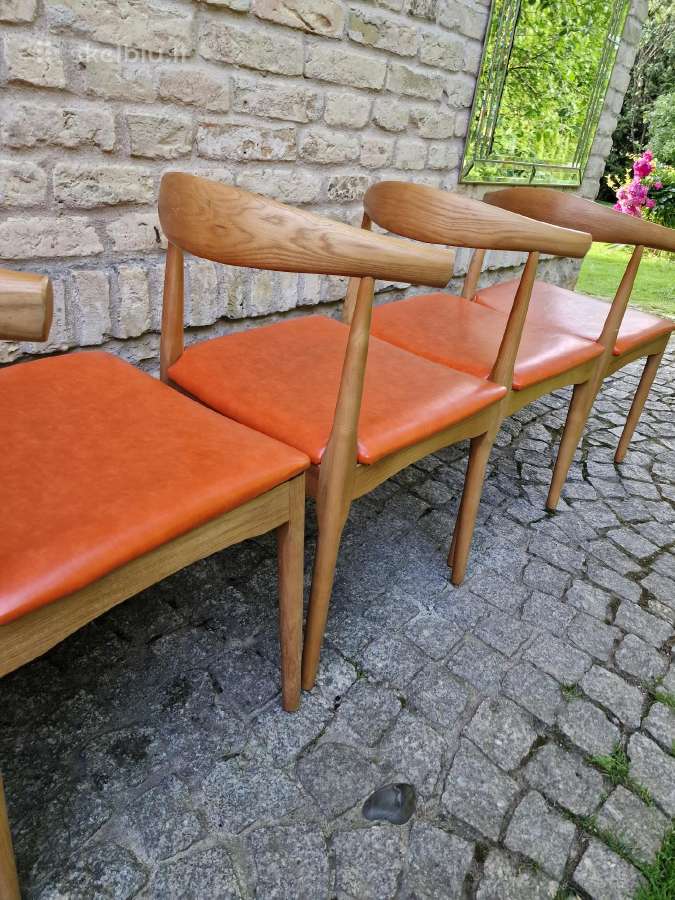 Vintažinės mid century riešutmedžio kėdės - nuotraukos Nr. 13