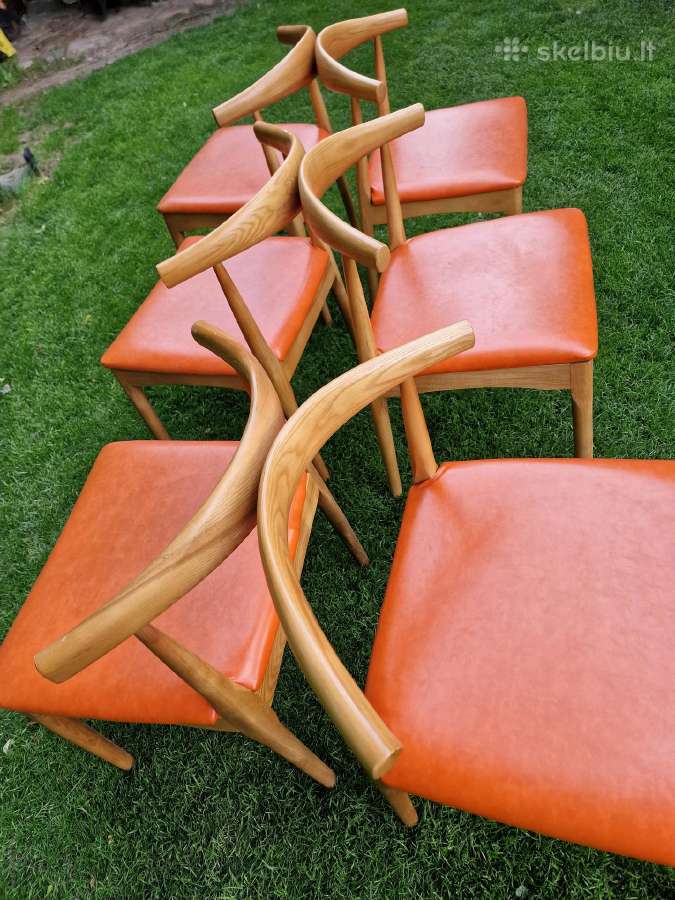 Vintažinės mid century riešutmedžio kėdės - nuotraukos Nr. 20