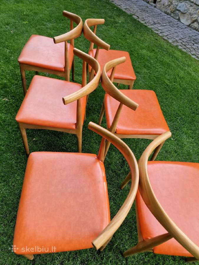 Vintažinės mid century riešutmedžio kėdės - nuotraukos Nr. 22