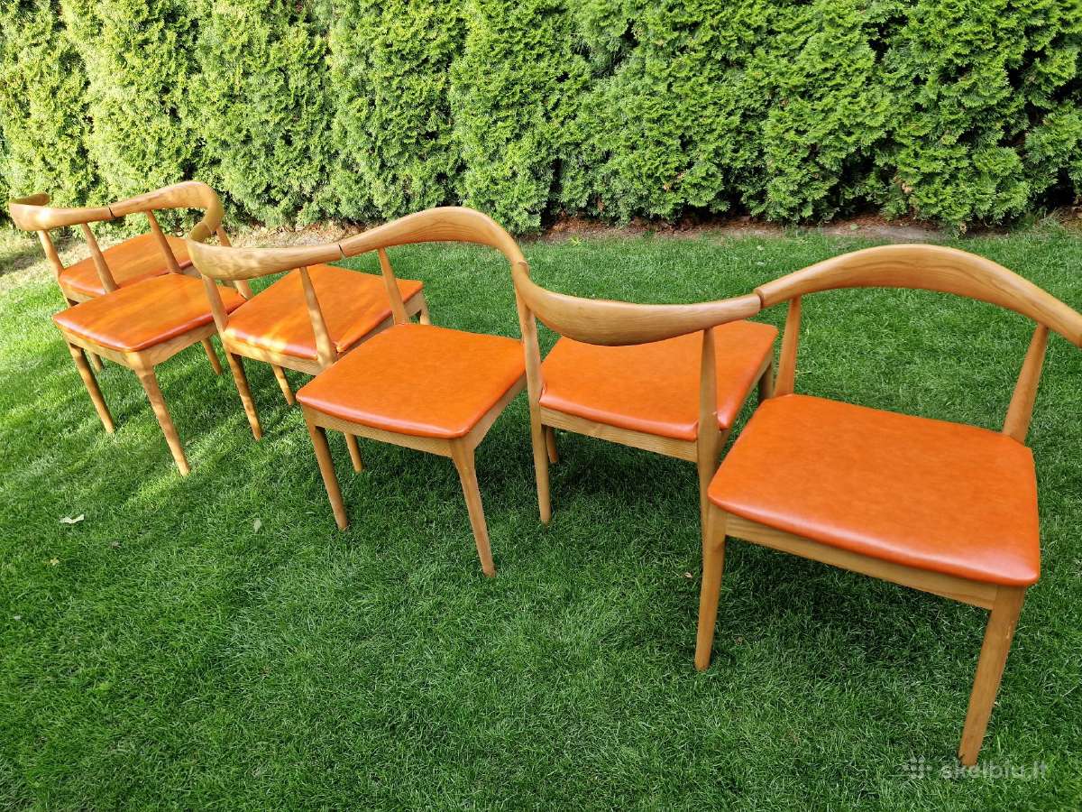 Vintažinės mid century riešutmedžio kėdės - nuotraukos Nr. 21