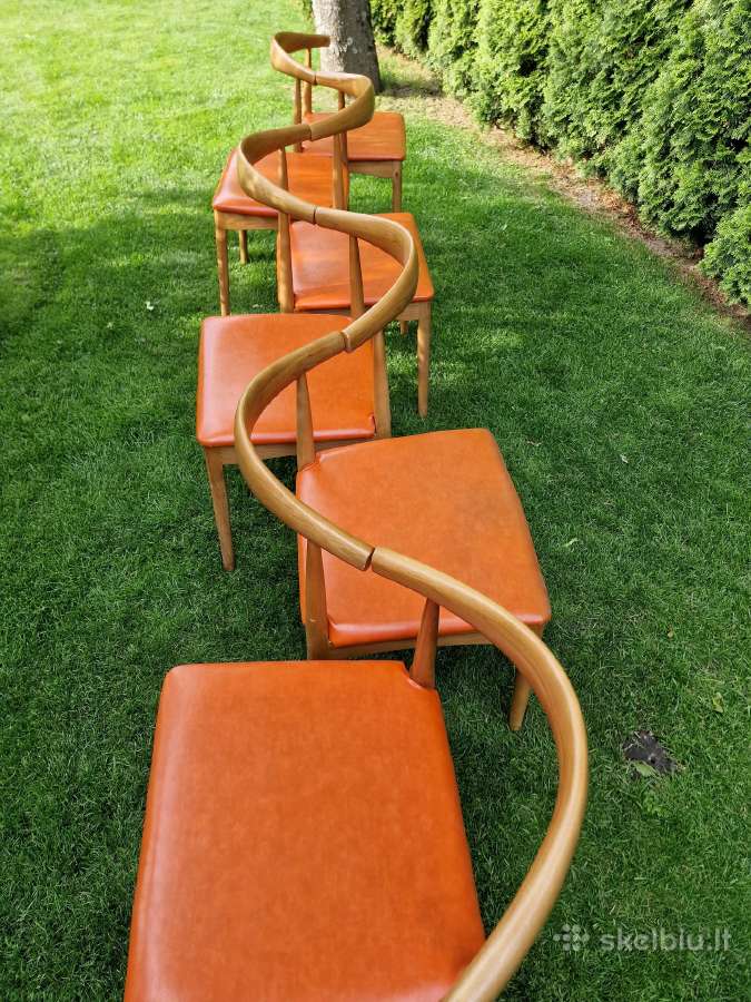 Vintažinės mid century riešutmedžio kėdės - nuotraukos Nr. 23
