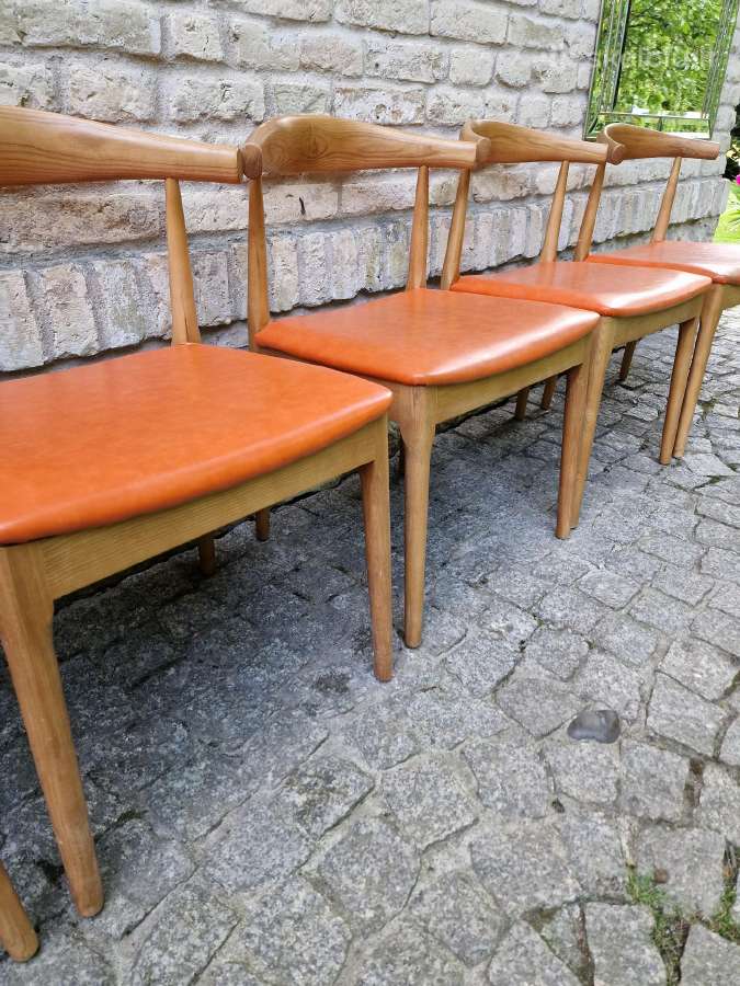 Vintažinės mid century riešutmedžio kėdės - nuotraukos Nr. 24