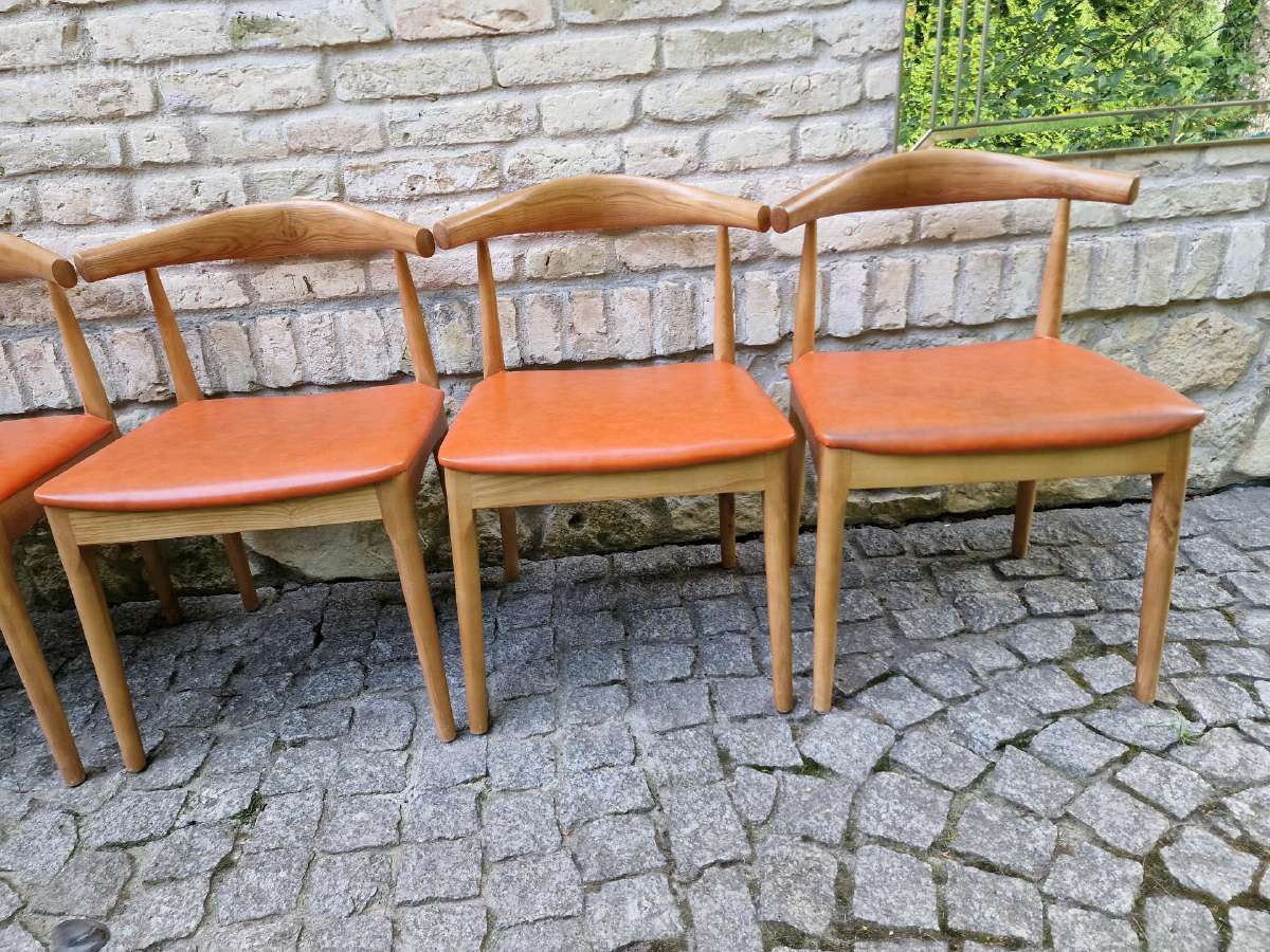 Vintažinės mid century riešutmedžio kėdės - nuotraukos Nr. 25
