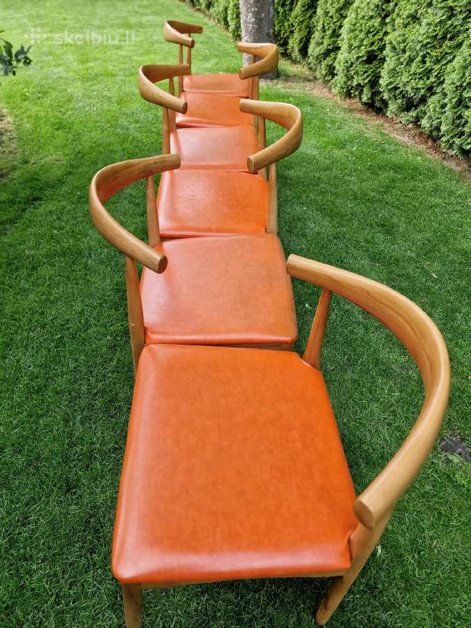 Vintažinės mid century riešutmedžio kėdės - nuotraukos Nr. 31