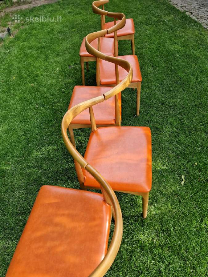 Vintažinės mid century riešutmedžio kėdės - nuotraukos Nr. 32