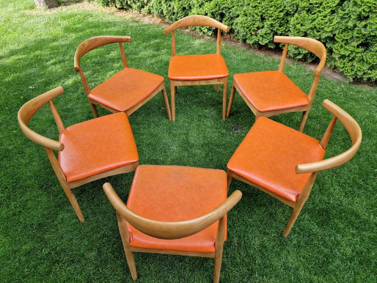 Vintažinės mid century riešutmedžio kėdės - nuotraukos Nr. 34