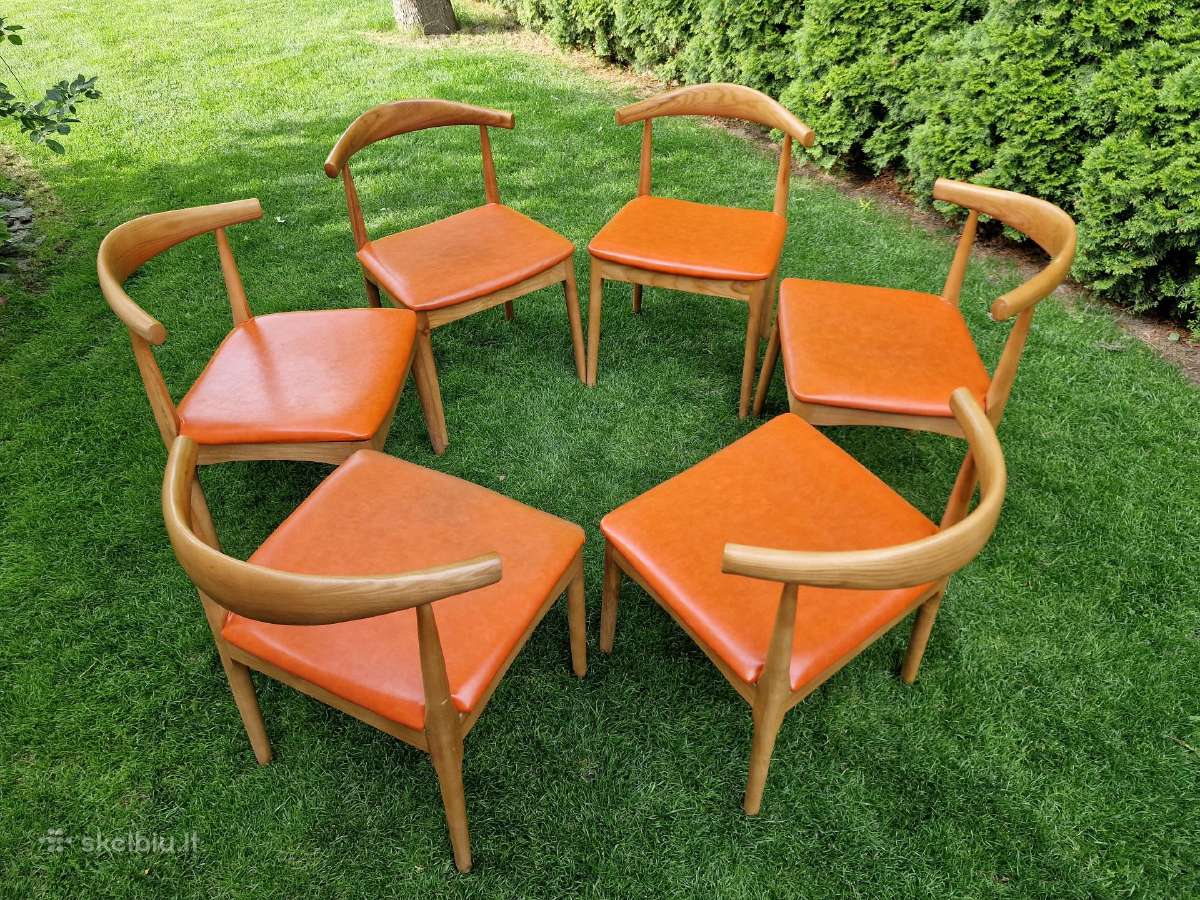 Vintažinės mid century riešutmedžio kėdės - nuotraukos Nr. 36