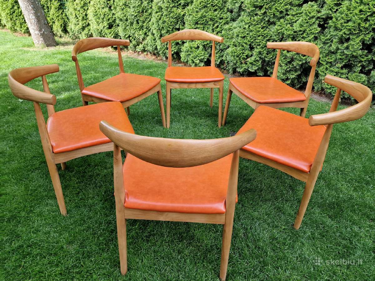 Vintažinės mid century riešutmedžio kėdės - nuotraukos Nr. 38